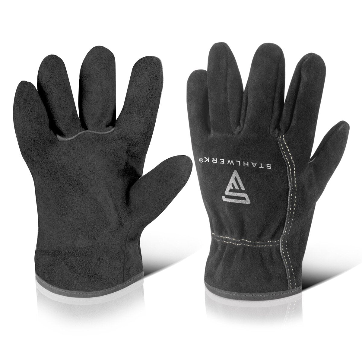 Gants de soudage en acier | Gants de protection thermique | Gants de travail | Des gants résistants à la chaleur en cuir de gabanisme de haute qualité pour le soudage et la coupe du plasma