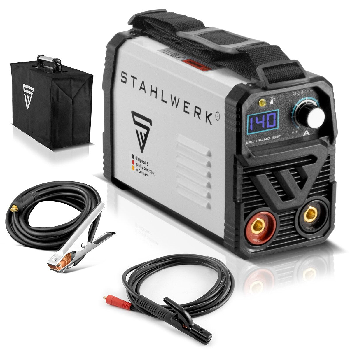 Stahlwerk Arc 140 MD Welding Machine - DC MMA | E-Hand | Inverter Lift-Tig con 140 amperios, tecnología IGBT y una sola junta, garantía del fabricante de 7 años