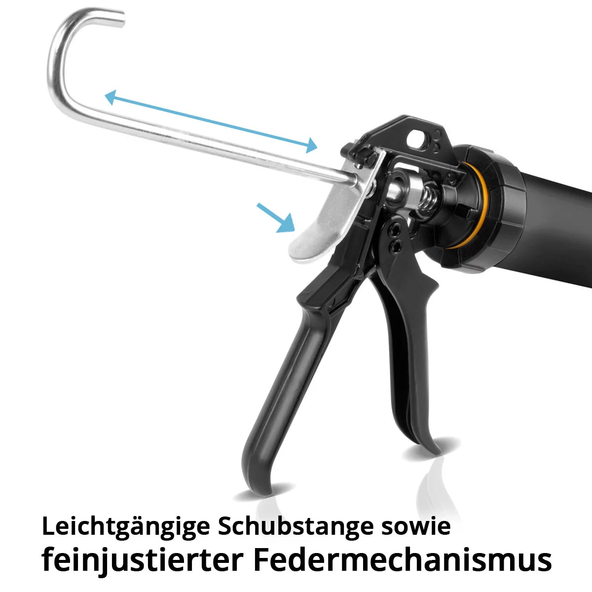 Steelworks Silicone pistol SPB-600 ST with 600 ml made of aluminum silicone press | Acrylpistol | Kartuschenpresse | Bag press | Silicone sprayer | Carturse gun for cartridges and hose bags