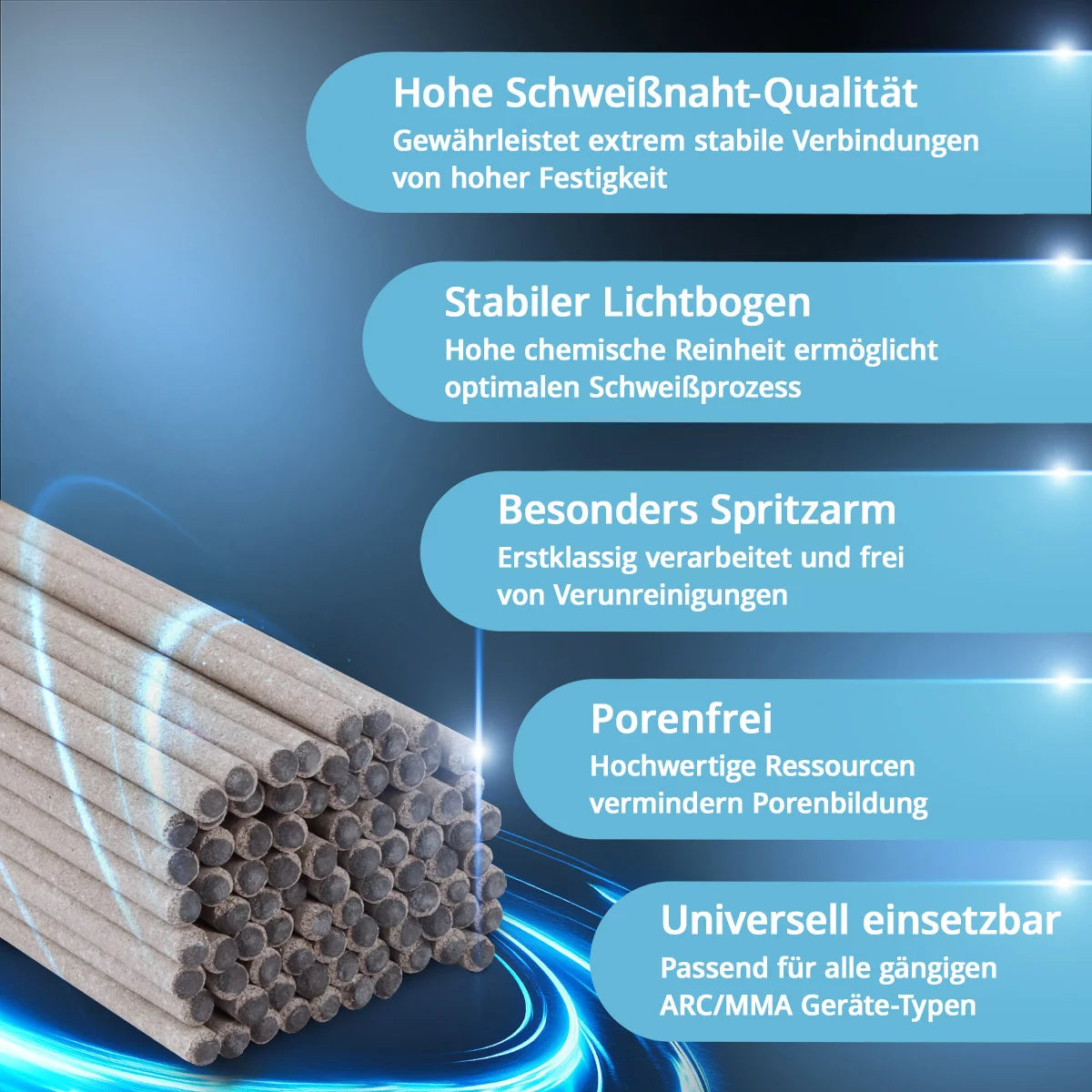 STAHLWERK stick electrode set with waterproof storage box | Welding rods AWS E6013 RR in electrode holder | 60 electrodes value pack | 2.0 x 300mm | 2.5x350mm | 3.2x350mm