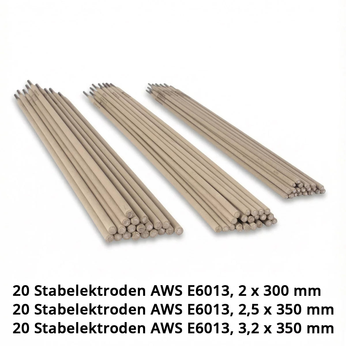 STAHLWERK stick electrode set with waterproof storage box | Welding rods AWS E6013 RR in electrode holder | 60 electrodes value pack | 2.0 x 300mm | 2.5x350mm | 3.2x350mm