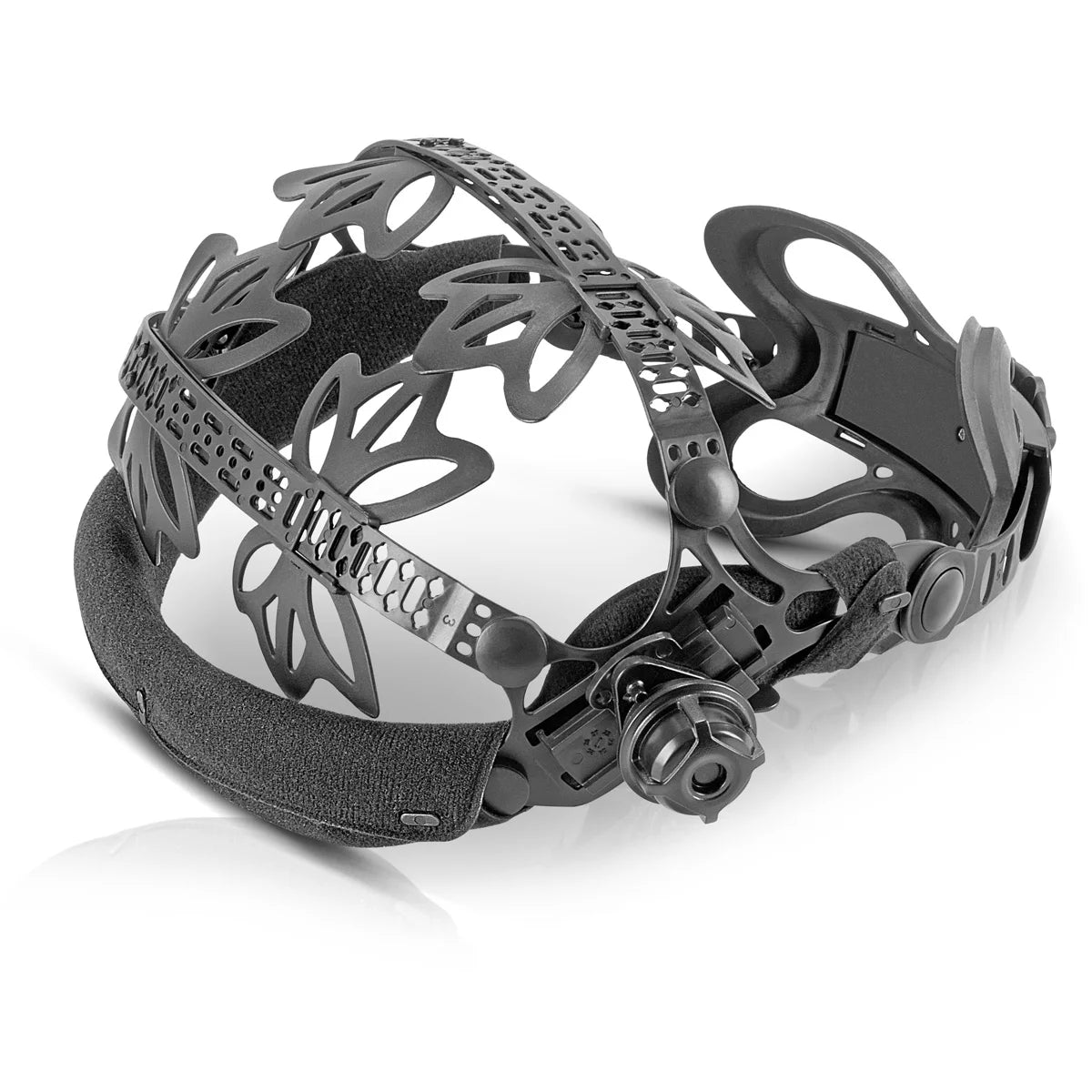 Steelworks headband for welding helmets made of high quality plastic, ergonomic fit, with integrated head cushion, individually customizable