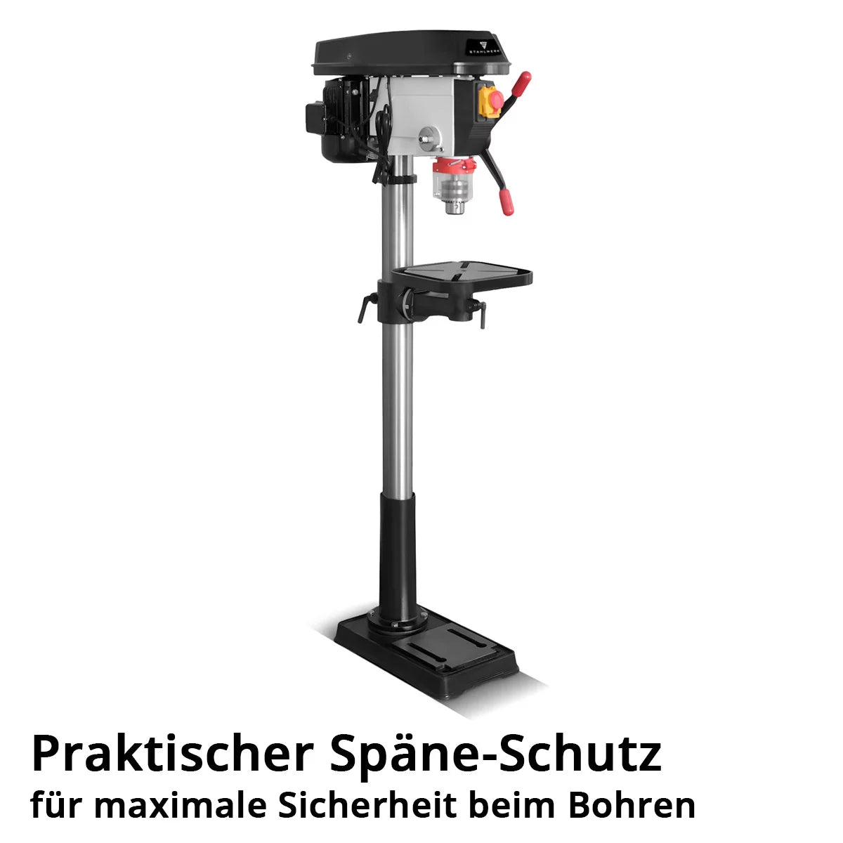 STAHLWERK BD-900 ST Säulenbohrmaschine | Leistungsstarke Standbohrmaschine 900 Watt für Heimwerker und Metallbau | Bohrdurchmesser Ø 20 mm | 280 - 2.380 U/min | Robuster Bohrtisch und Metallfuss
