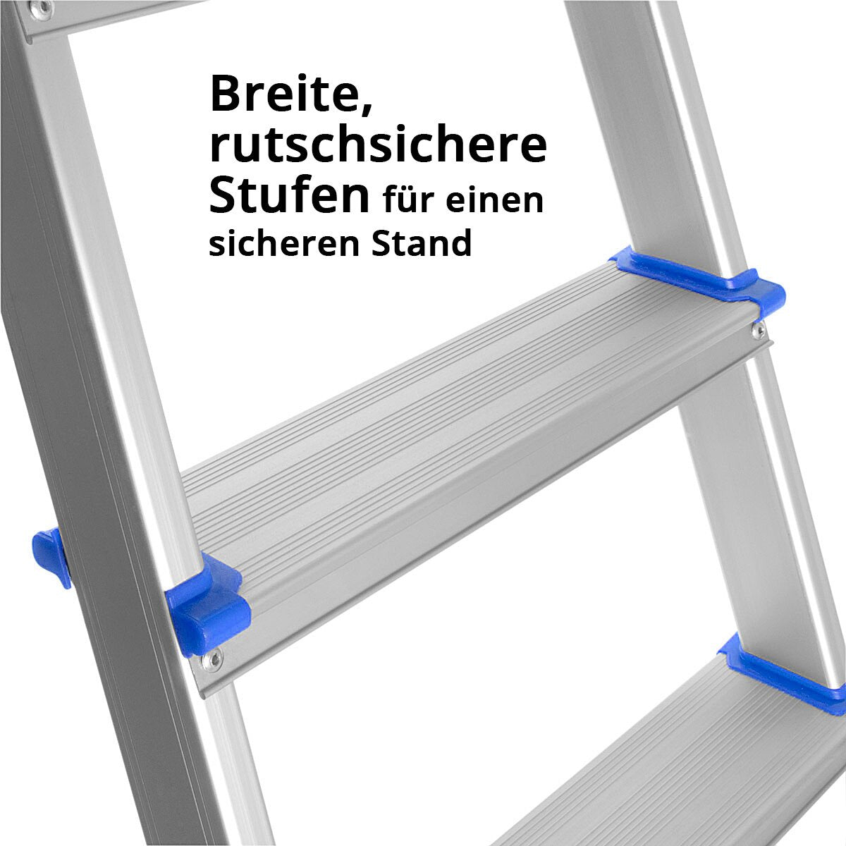 Steelworks Stahleiter SL-4 ST con 120 kg di capacità di carico e conduttore di alluminio a 4 gradini | Conduttore pieghevole | Conduttore commerciale | Manager multiuso | Manager della famiglia | Scala Stepstair con germogli non slip