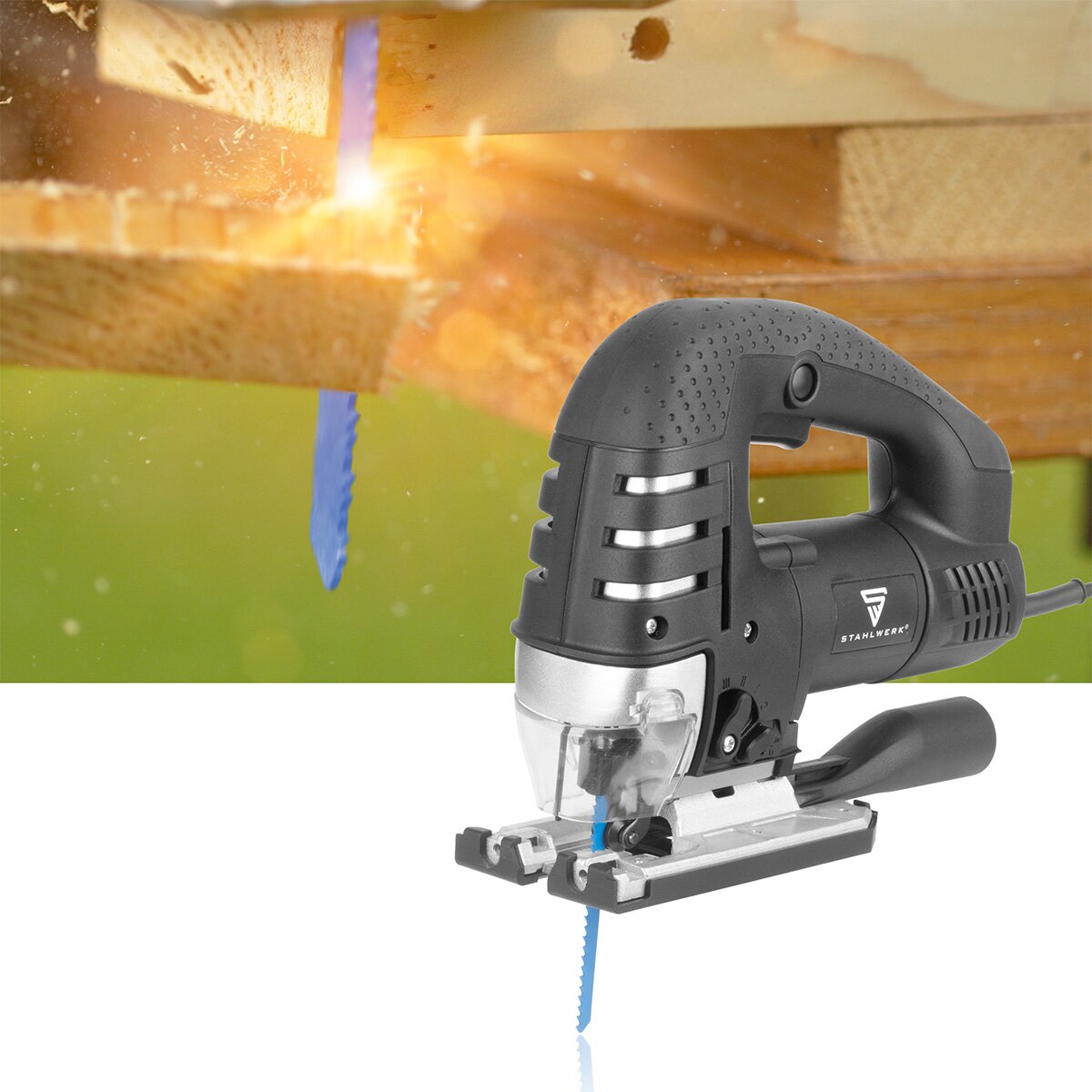 Stahlwerk stab saw JSB -750 ST with 700 W, 600 - 2,800 rpm and 45 ° inclination angle Electrical saw | Pendulum saws | Pendulum stroke saw with guide rail for sawing wood, metal and plastic