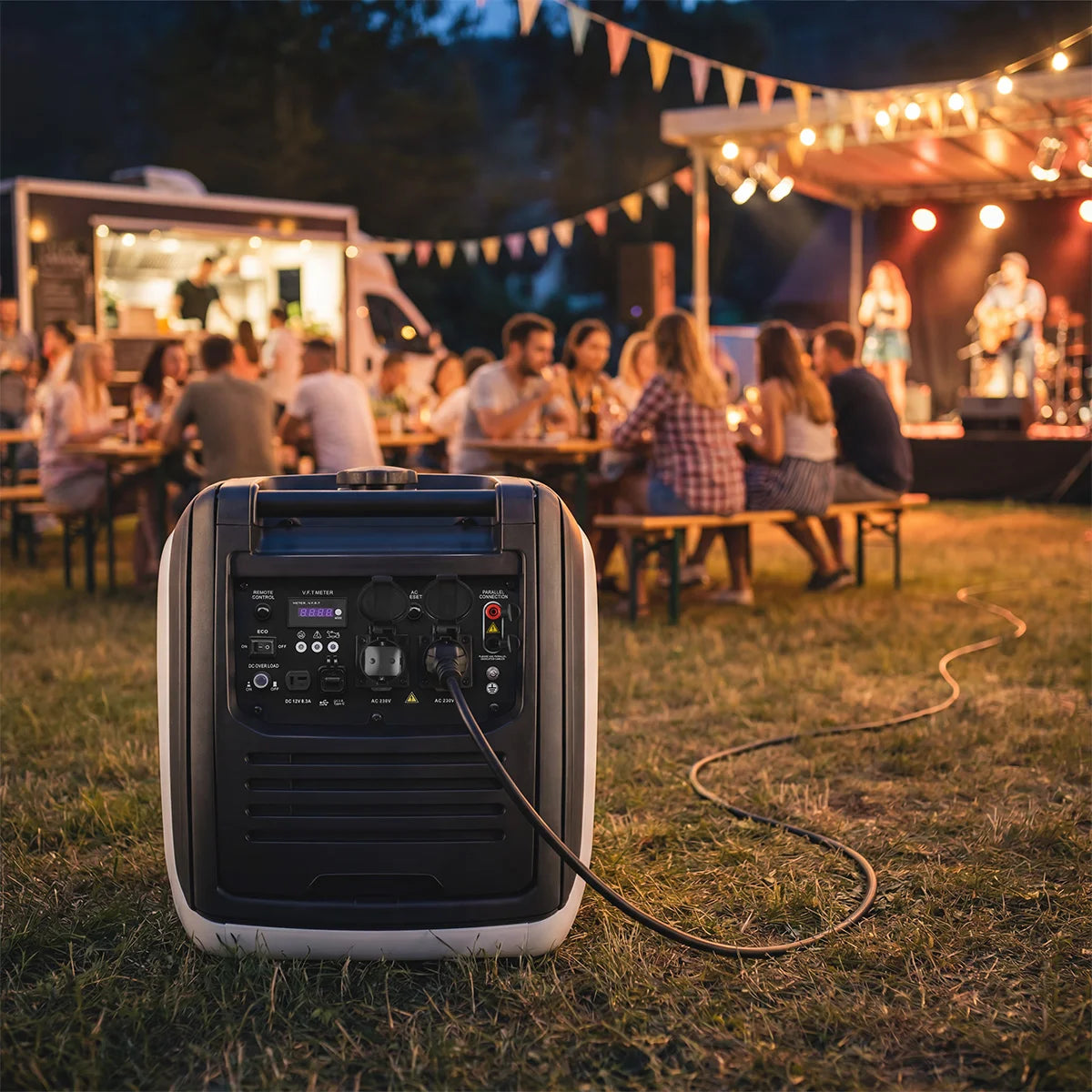 STAHLWERK IG-4000 ST Benzin Generator 4 kW | 5,44 PS | Inverter Stromgenerator | Multi-Versorgungs Generator | Notstromaggregat, 4-Takt, 5-Verbraucher-Anschlüsse, verbrauchseffizient und wartungsarm