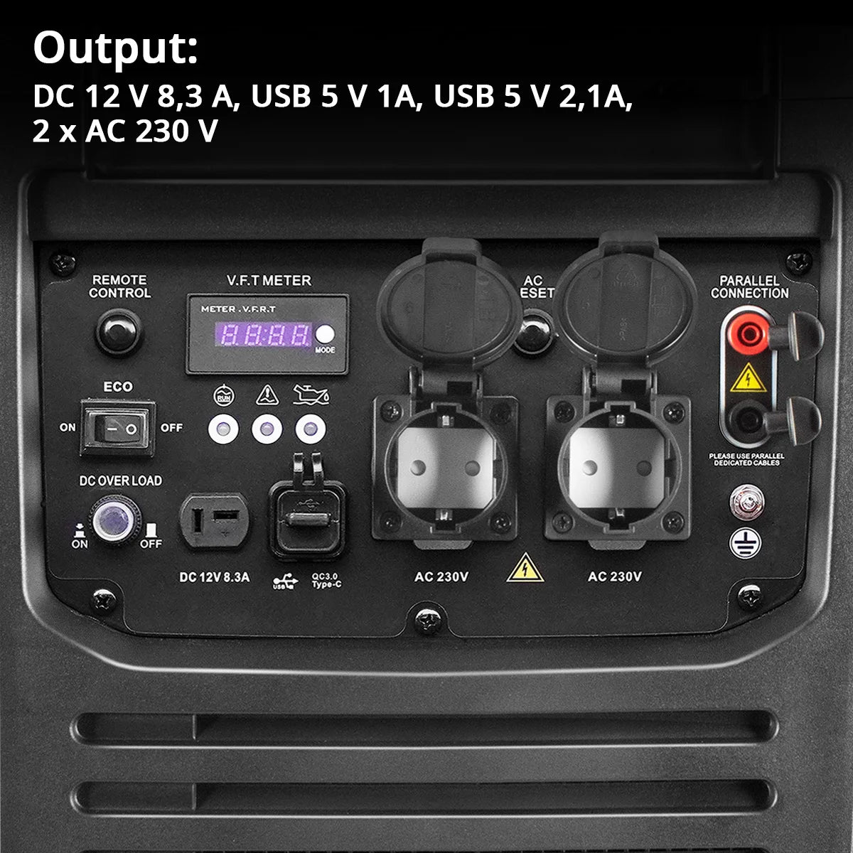 STAHLWERK IG-4000 ST Benzin Generator 4 kW | 5,44 PS | Inverter Stromgenerator | Multi-Versorgungs Generator | Notstromaggregat, 4-Takt, 5-Verbraucher-Anschlüsse, verbrauchseffizient und wartungsarm