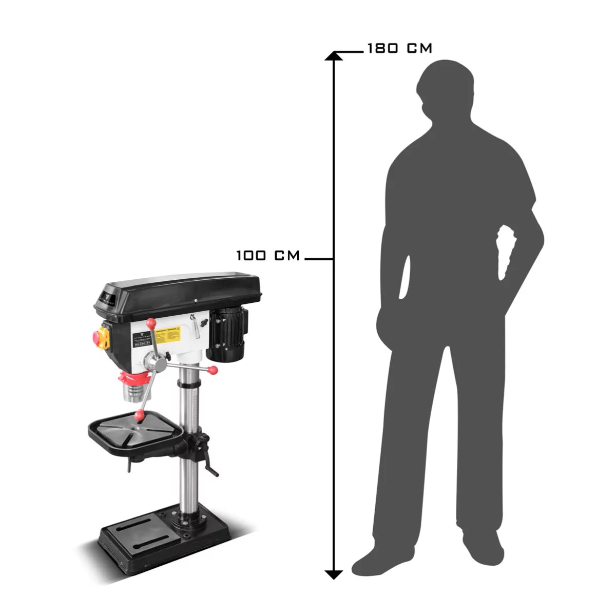 STAHLWERK BD-550 ST Standbohrmaschine | Robuste Säulenbohrmaschine mit 550 W für Heimwerker, Metallbau | Bohrdurchmesser Ø 16 mm | 200 - 2.800 U/min |Robuster Bohrtisch und Metallfuss für stabilen Stand