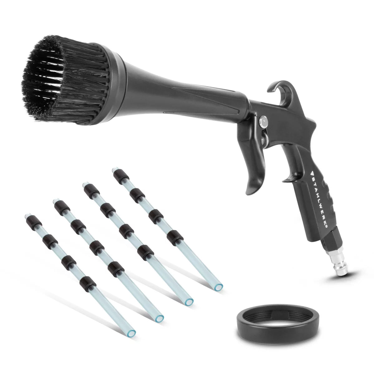 STAHLWERK Trockenreinigungspistole RP-24 ST | Druckluft-Reinigungspistole | Tornado-Effekt | Polsterreiniger | Kfz-Ausblaspistole zur Oberflächenreinigung