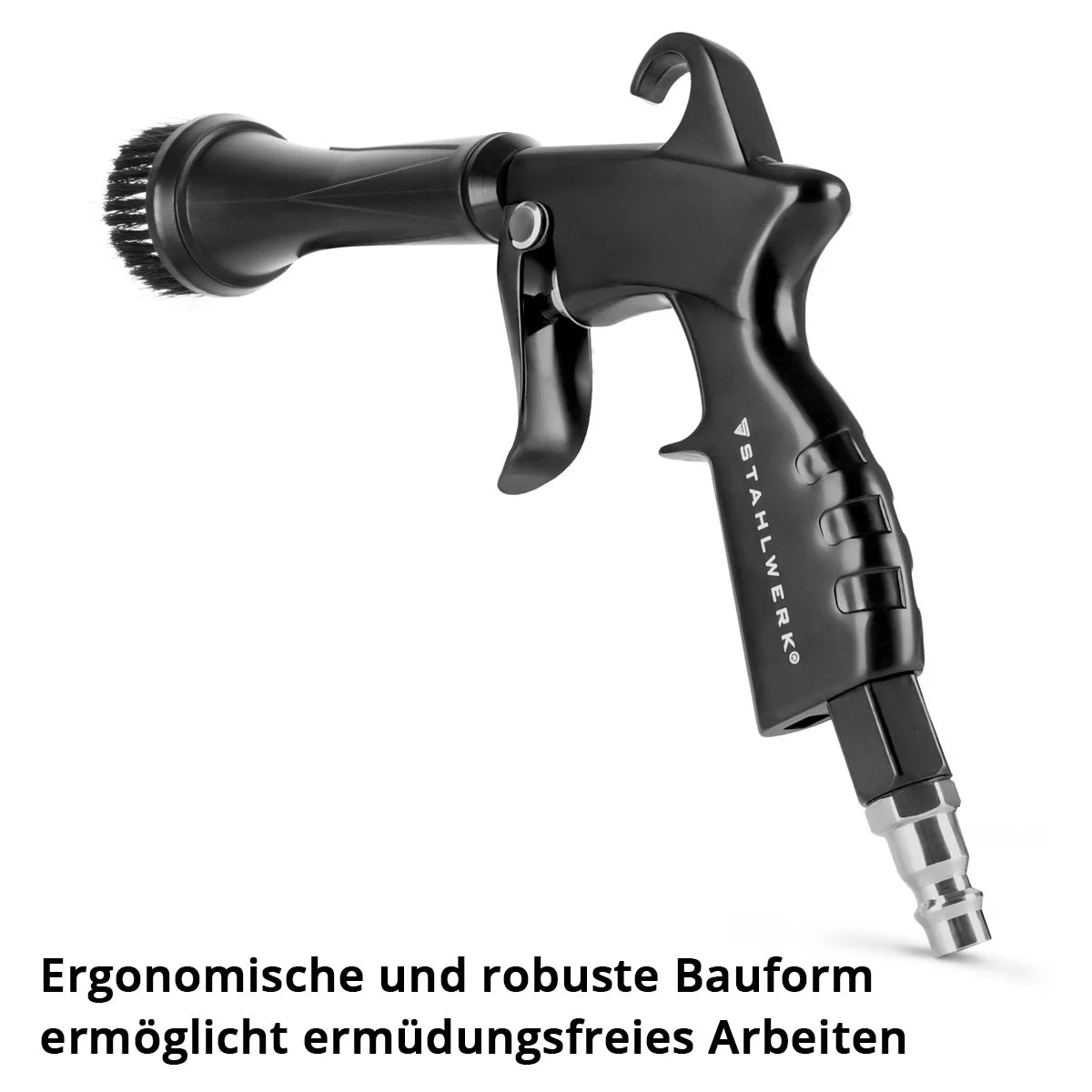 STAHLWERK Trockenreinigungspistole RP-24 ST | Druckluft-Reinigungspistole | Tornado-Effekt | Polsterreiniger | Kfz-Ausblaspistole zur Oberflächenreinigung