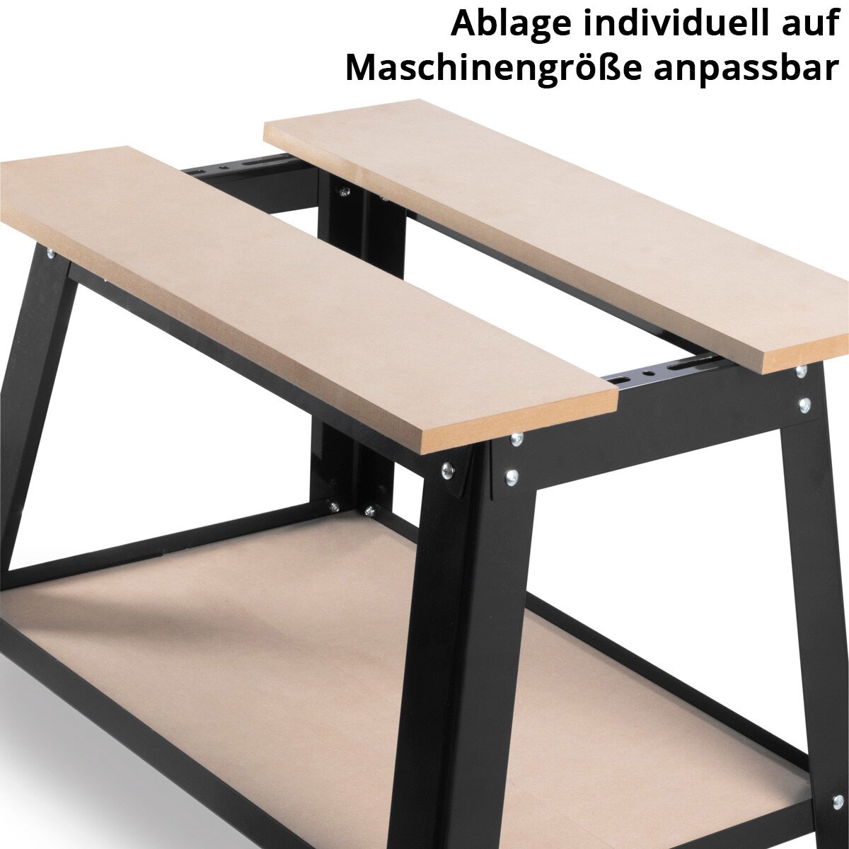 STAHLWERK Universal-Maschinenständer UM-10 ST mit 225 kg Tragkraft 82 x 58 x 82 cm verstellbarer Maschinentisch | Maschinenuntergestell | Werktisch | Werkbank | Werkstatttisch