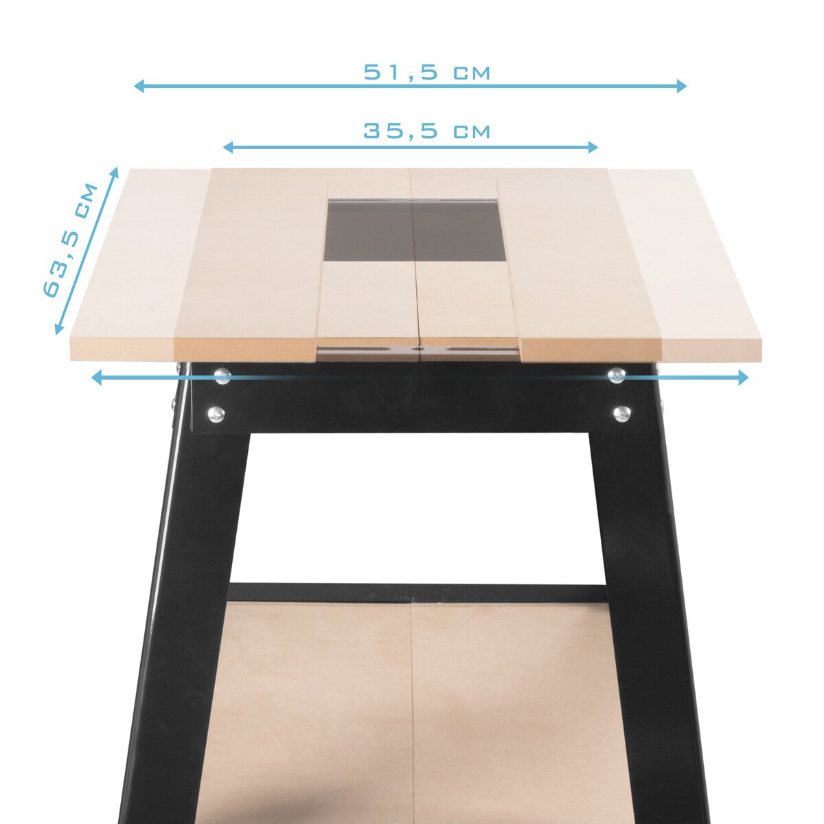 STAHLWERK Universal-Maschinenständer UM-10 ST mit 225 kg Tragkraft 82 x 58 x 82 cm verstellbarer Maschinentisch | Maschinenuntergestell | Werktisch | Werkbank | Werkstatttisch