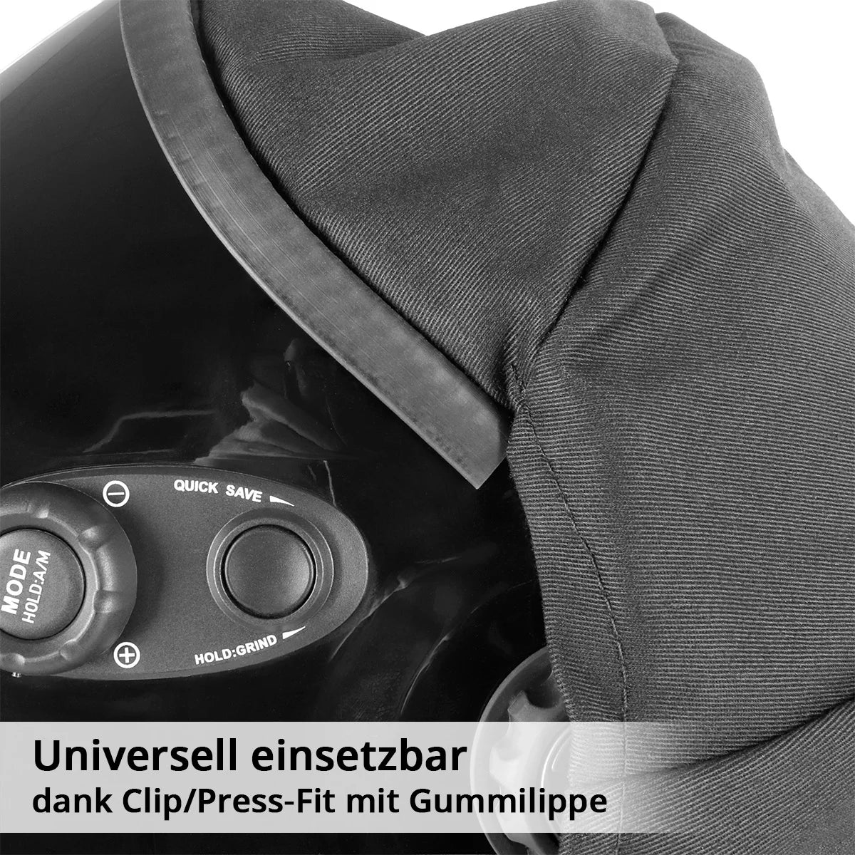 STAHLWERK Universal-UV-Nackenschutz für Schweißhelme | Flammhemmender Kopf- und Nackenschutz | Clip/Press-Fit Schweißhelm-Schutzabdeckung | Sehr leicht und flexibel