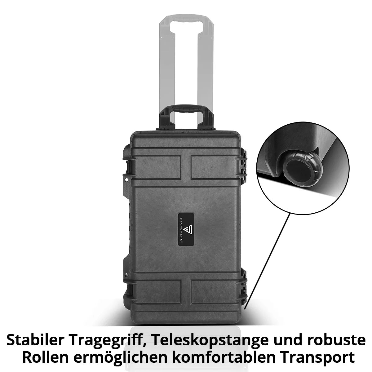 STAHLWERK Universalkoffer mit Schaumstoff-Einlage | Werkzeugtrolley | Hartschalenkoffer | Werkzeug-Organizer | Toolbox | Transportkoffer | Outdoor-Koffer | Werkzeugkoffer