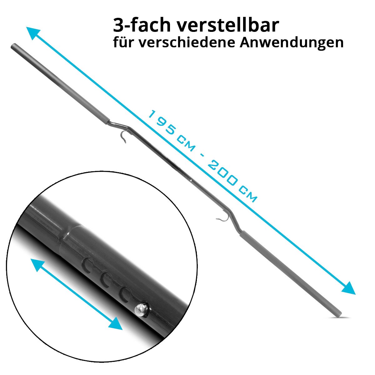 STAHLWERK Verstellbare Verlängerung VTA-200 ST mit 90 kg Tragkraft für Kfz Lackierständer | Scheibenbock | Lackierbock | Montageständer | Arbeitsbock | X-Bock | Windschutzscheibenständer