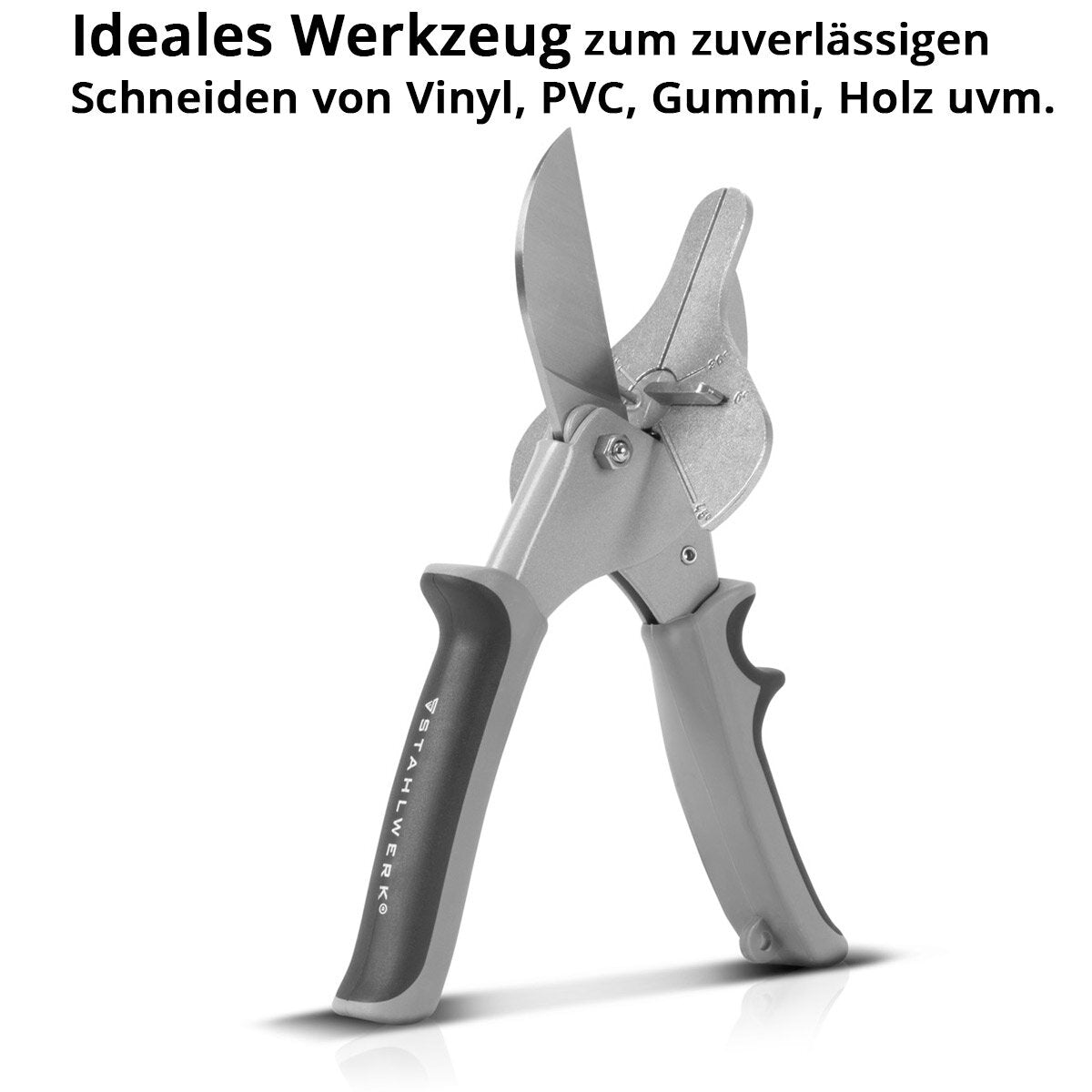 Steelworks Gehrungschneider | Mirefully scissors | Multi angular scissors | Trunking scissors for cutting vinyl, PVC, rubber and much more. | Adjustable angle 30 ° | 45 ° | 90 °