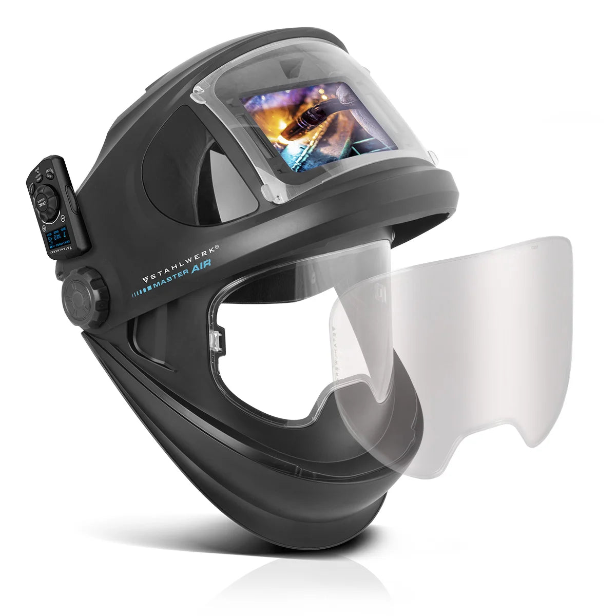 STAHLWERK Innenvisierscheiben für Schweißhelm MASTER | Praktisches 5er Set | Hochfeste Schutzscheiben nach EN ISO 16321 | Transparente Ersatzscheiben | Augen- und Gesichtsschutz | Großes Sichtfeld