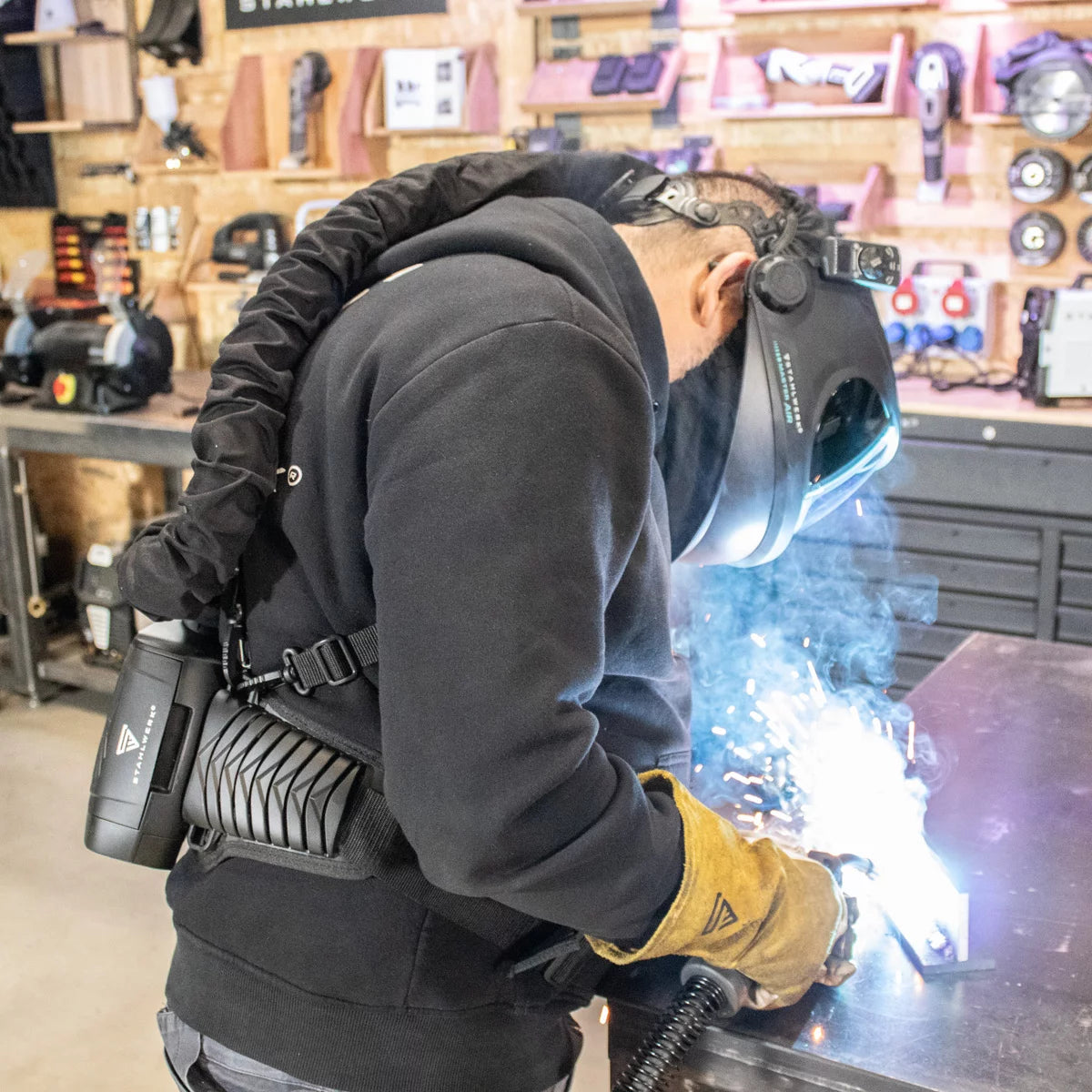 STAHLWERK Vorfilter für Gebläse-Einheit 5er-Set | Filtersystem für Frischluft-Schweißhelme | Filter-Zubehör für Schweißhelme MASTER AIR und BOOSTER AIR | PAPR-System