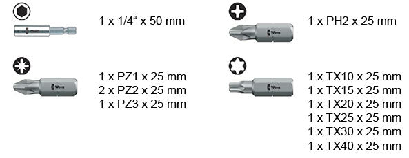 Stahlwerk Wera Bit Set 12-part