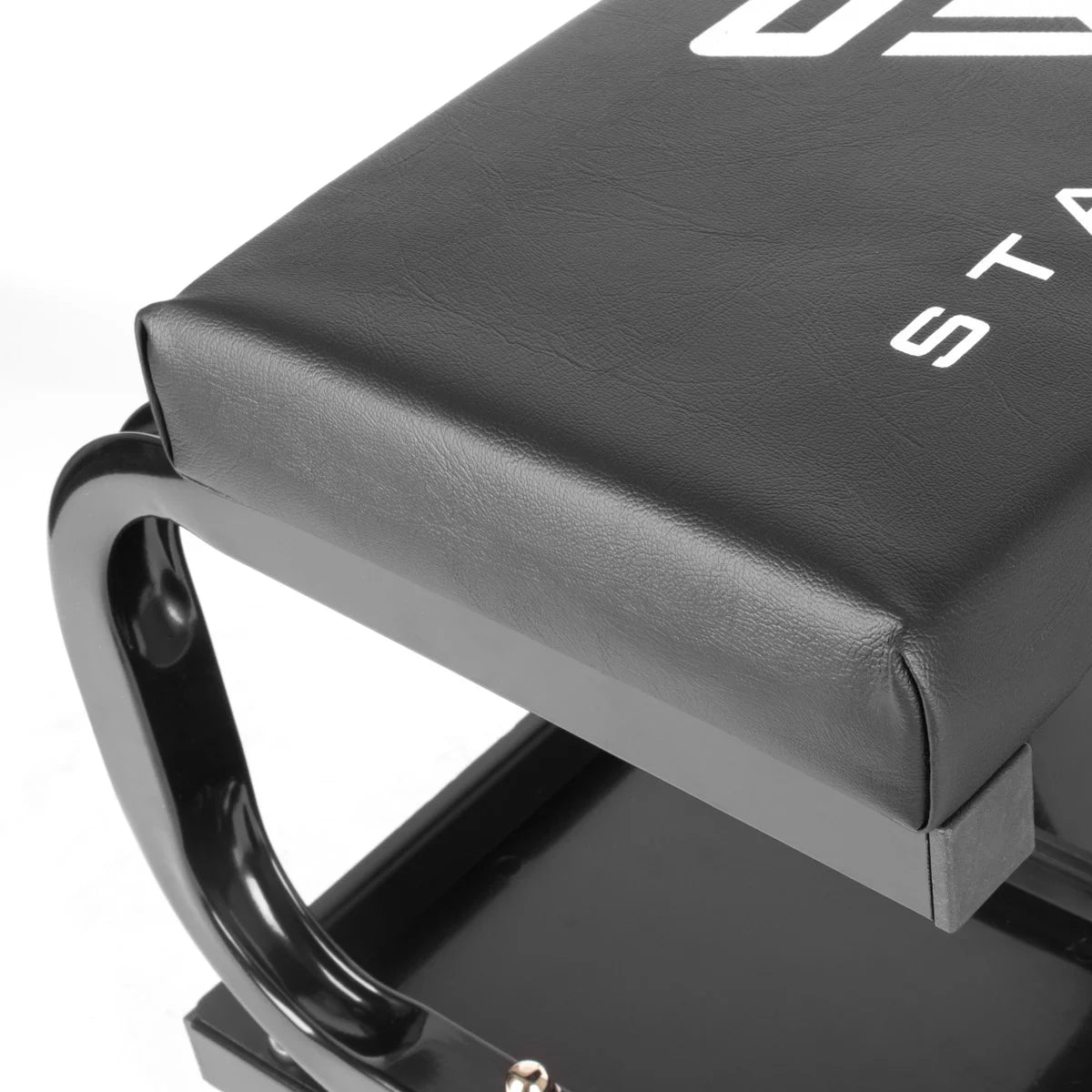 STAHLWERK Werkstatthocker MWH-118 ST | 118 kg Tragkraft |Rollbarer Werkstattsitz | Werkstattstuhl | Rollhocker | Arbeitshocker | Werkstattrollsitz mit Leichtlauf-Lenkrollen und Ablagemulden