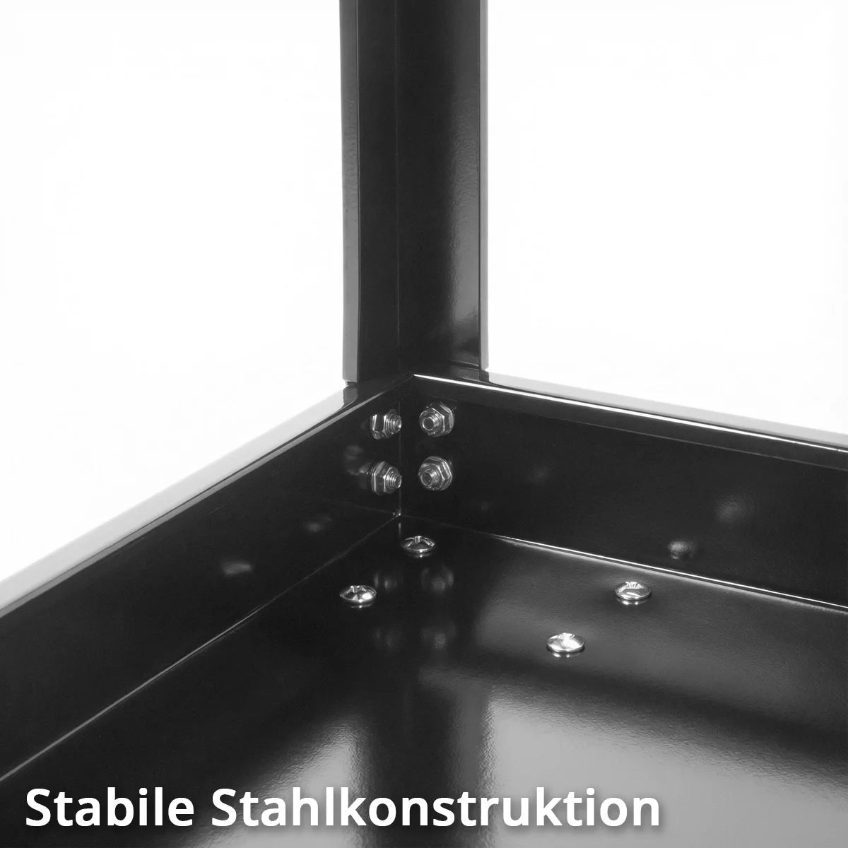 STAHLWERK tool trolley ST-1100 workshop trolley | Rolling cart made of sheet steel | Transport trolley for tools | Bunk trolley with 4 loading areas | Assembly trolley | Platform truck