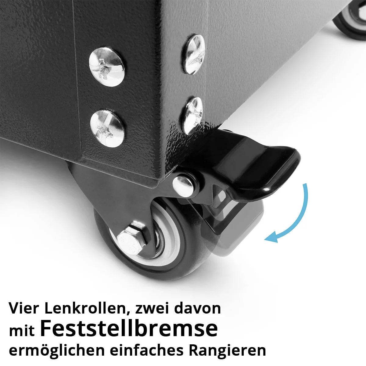 STAHLWERK Werkzeugwagen ST-730 Werkstattwagen | Rollwagen | Transportwagen | Montagewagen | Plattformwagen | Etagenwagen mit 3 Ladeflächen