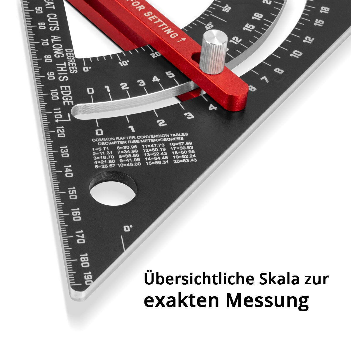 Steel mill Winkeld triangle with the attack of metric aluminum ceiling meters | Matt angle triangle | Zimmermannswinkel | Multifunctional angle for precise measurement, tearing, marking and drawing