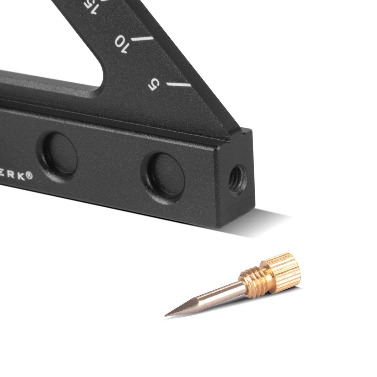 Steelworks Winkeld triangle with stop and marking needle metric aluminum angle-angelline | Matt angle triangle | Zimmermannswinkel for the precise measurement, torn, mark and draw