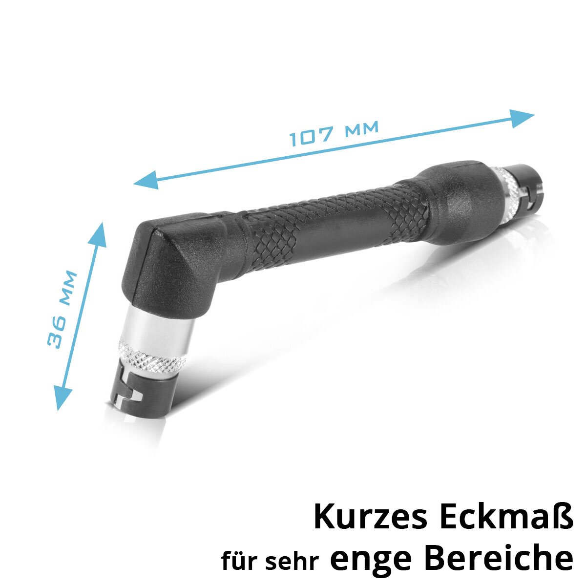 STAHLWERK 19-teiliges Winkelschraubendreher-Bit-Set 1/4 Zoll mit Bits und Stecknüssen aus Chrom-Vanadium, beidseitig verwendbar, L-Form Schraubendreher | Schraubenzieher | Steckschlüssel Set