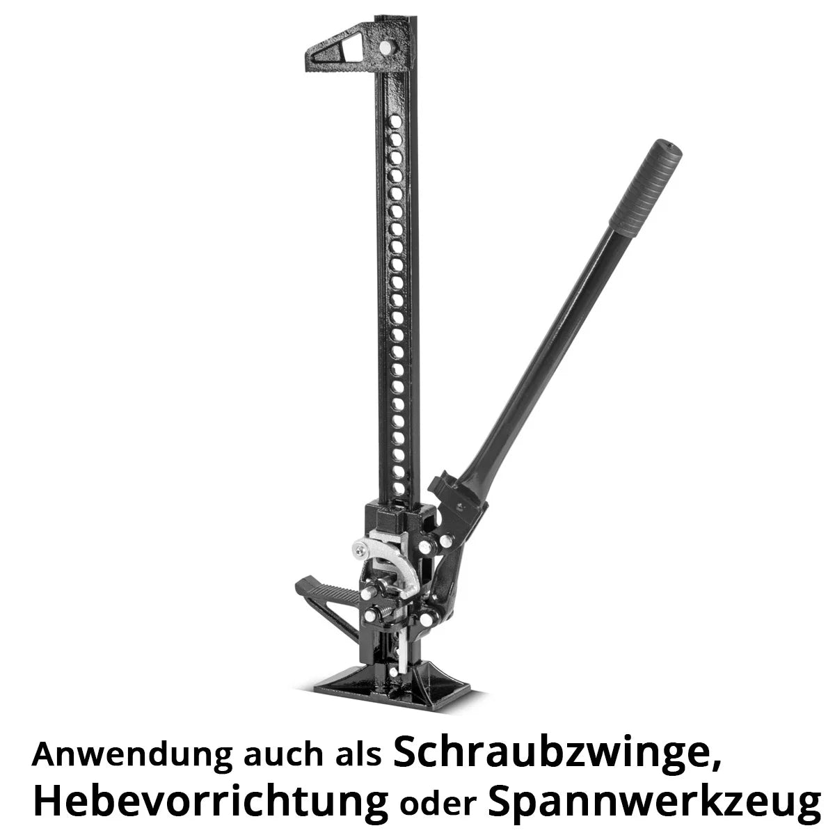 STAHLWERK Zahnstangenheber 33" mit 3 t Tragkraft und 13-64,5 cm Hubhöhe Farm-Jack | Schwerlast-Wagenheber | Zahnstangenwinde | Stockwinde | Offroad-Wagenheber | High-Lift-Jack | Allzweckheber