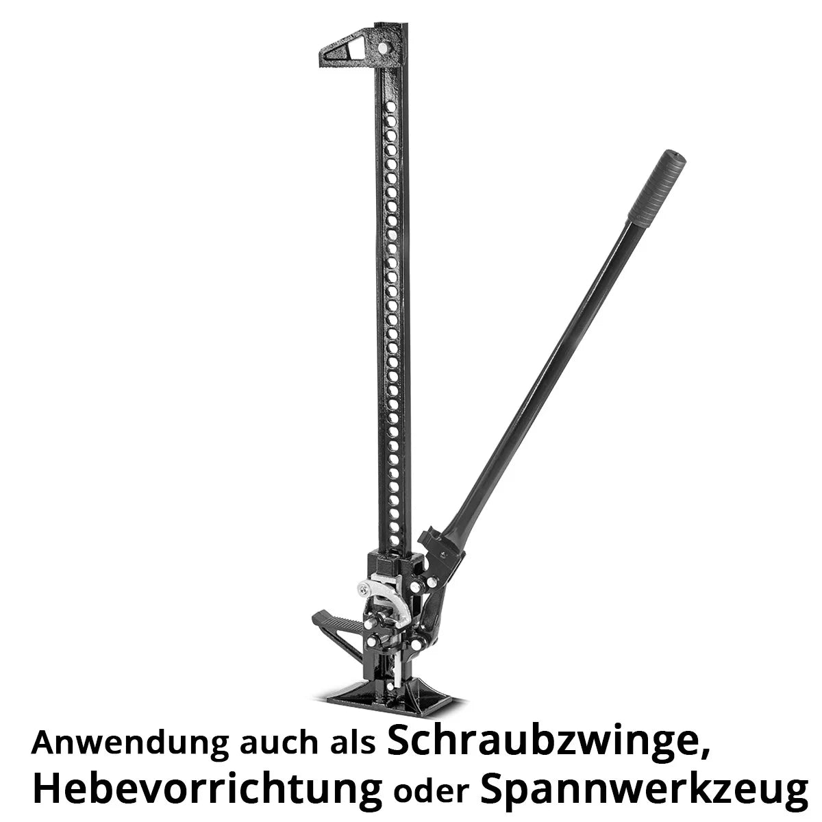 STAHLWERK Zahnstangenheber 48" mit 3 t Tragkraft und 13-104,5 cm Hubhöhe Farm-Jack | Schwerlast-Wagenheber | Zahnstangenwinde | Stockwinde | Offroad-Wagenheber | High-Lift-Jack | Allzweckheber