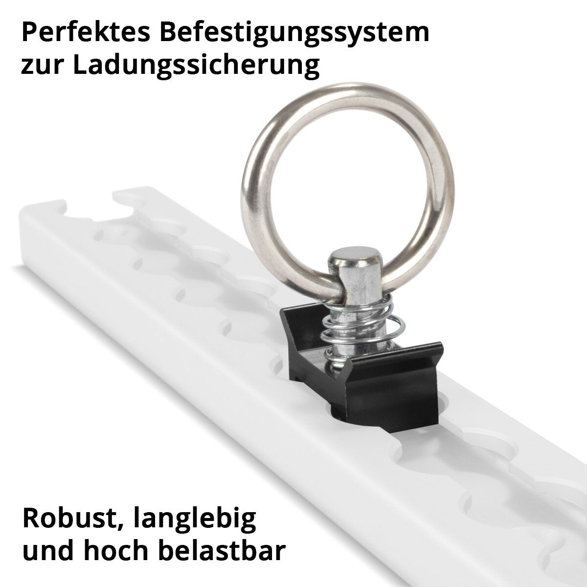 Steelwork lashing rails 2 Set with lashing 100 cm airline rails made of aluminum with integrated boreholes for load protection during transportation