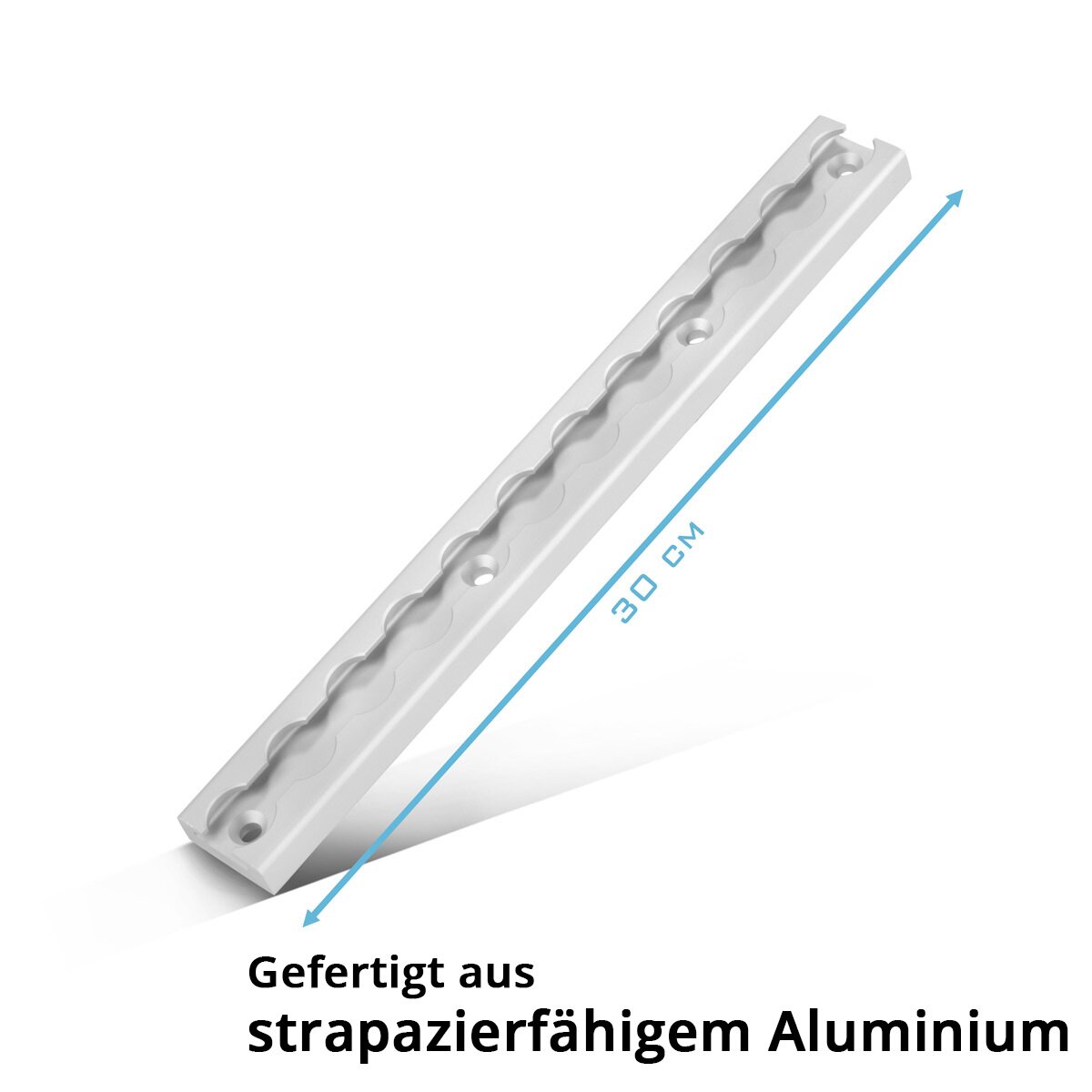 STAHLWERK Zurrschienen Set LRS-30 ST mit Zurrösen 30 cm Airlineschiene aus Aluminium mit integrierten Bohrlöchern zur Ladungssicherung beim Transport