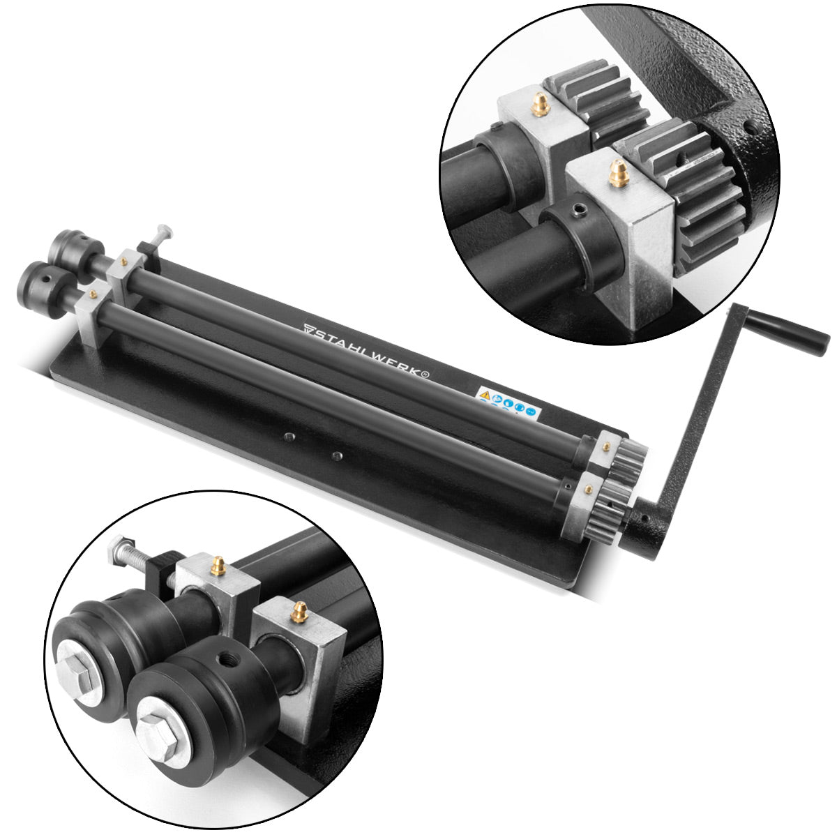 Stahlwerk RM-1463 ST Bördel and Sicking machine for material thicknesses up to 1.2 mm with 6 round tools