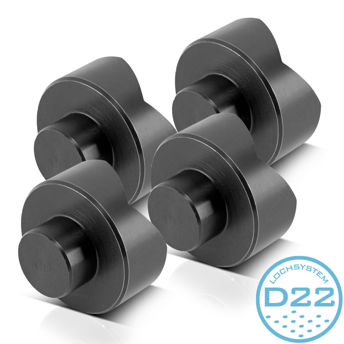 Steelworks centering bolts with centering prism 44 x 10-20 mm for welding tables with D 22 hole system - practical 4 Set