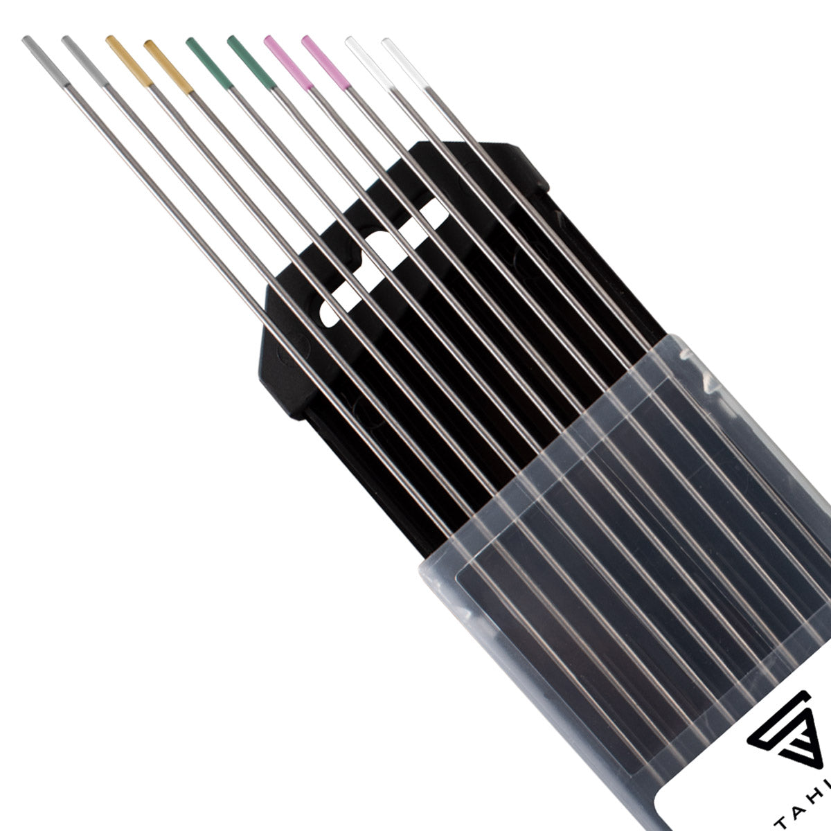 Steelwork tungsten electrodes / welding electrodes gold, gray, pink, white, green 1.6 mm 2 in the practical 10 set