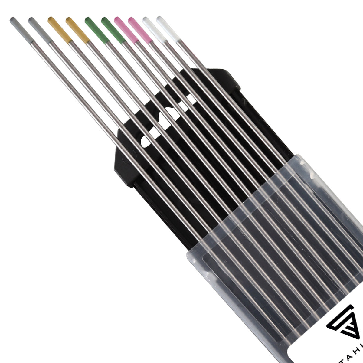 Steelwork tungsten electrodes / welding electrodes gold, gray, pink, white, green 2.4 mm 2 in the practical 10 set