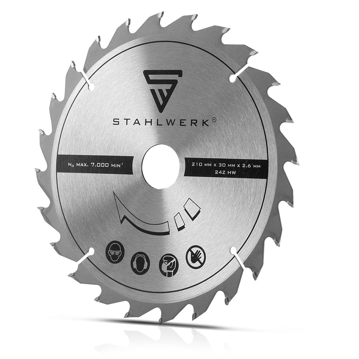 Steelworks Universal Sow Blade 210 x 210 x 2.6 / 30 mm 25.4 mm adaptör halkası, KS-210 ST bölme testeresi ve karşılaştırılabilir cihazlar uygun kayıt ile mükemmel kesme özellikleri, aşınma dayanıklı ve dayanıklı ve dayanıklı