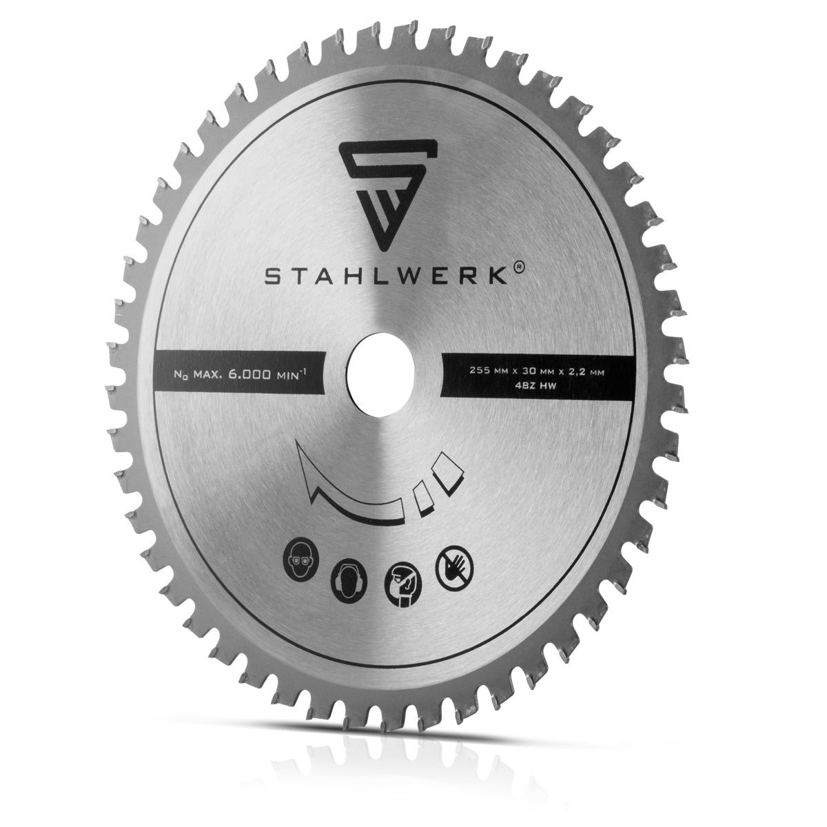 Hoja de sierra universal STAHLWERK 255 x 2,2 / 30 mm con anillo adaptador de 25,4 mm, para sierra de corte CPM-255 ST y aparatos comparables con soporte adecuado, excelentes propiedades de corte, resistente al desgaste y duradera