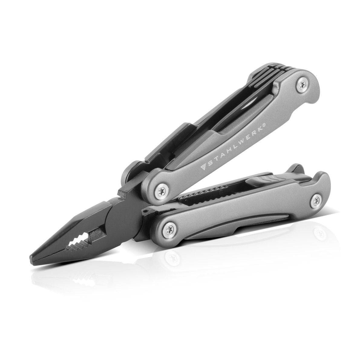 Steelwork Multi -tool with 13 tools, high -quality pocket knife / folding knife / multifunctional tool with knife, saw, file, combination, wire cutter, screwdriver etc.