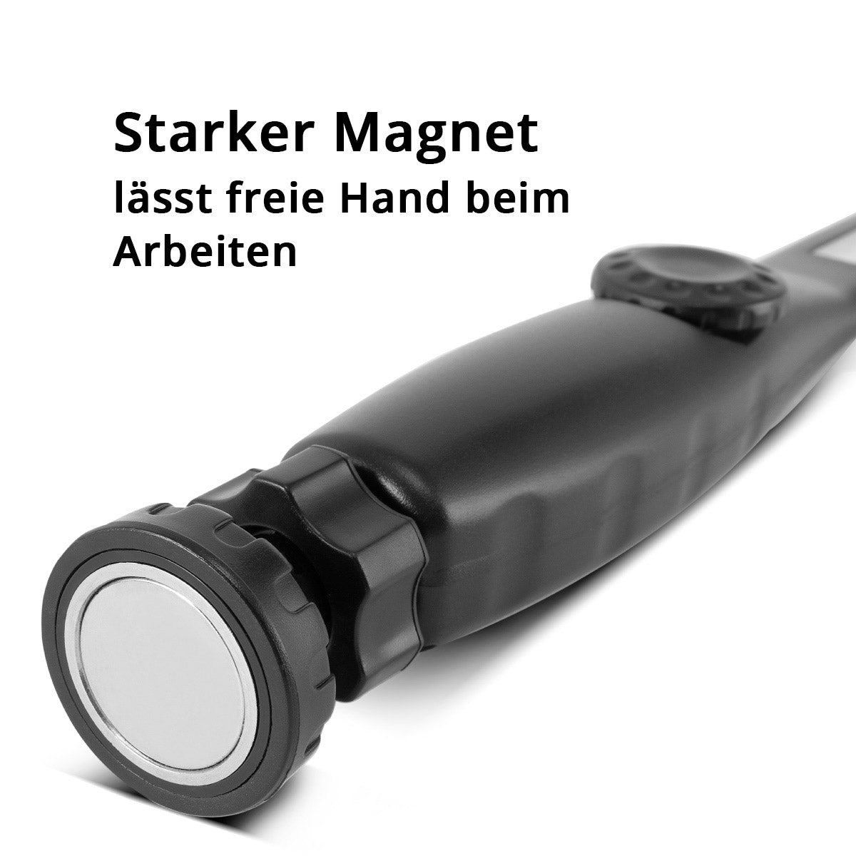 STAHLWERK LED Arbeitsleuchte AL-300 ST Leistungsstarke Stableuchte / Stablampe / Taschenlampe mit integriertem Akku, USB-Anschluss und schwenkbarem Magnetfuß, stufenlos regulierbar