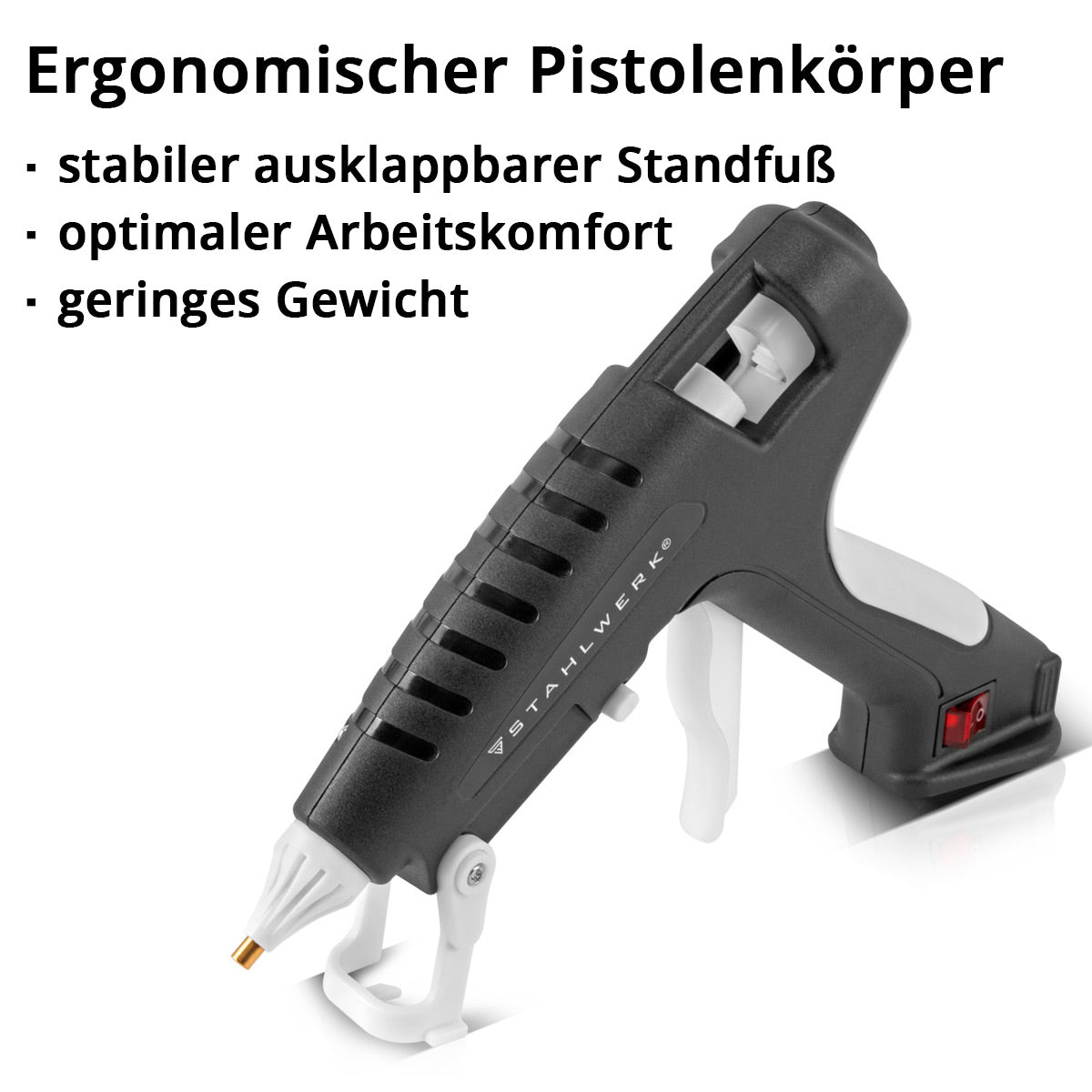 Meccanismo di acciaio pistola per colla a caldo HKP-2550 ST Pistola per colla professionistica / GUE CHOTTO / GUI PERSONE CON VALVOLA DI CONTROLLA E 250 WATT per pin di colla a caldo da 11 mm