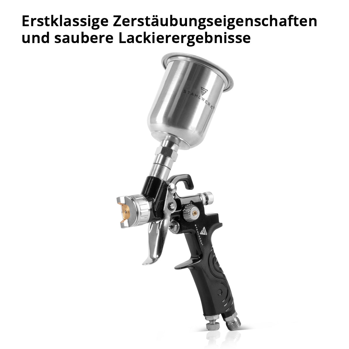 Stahlwerk HVLP painting pistol SG-125 ST with 0.8 mm nozzle and 125 ml of flow cups, professional spray gun | Spray gun | Spray gun