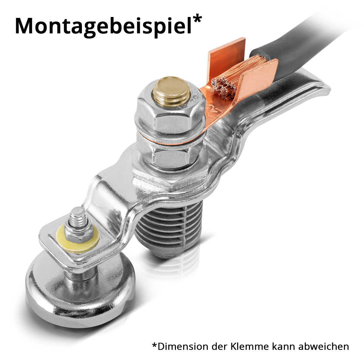 STAHLWERK Magnetische Erdungsklemme EC-300 ST / Masseklemme / Massemagnet für Schweißgeräte und Plasmaschneider bis 300 A