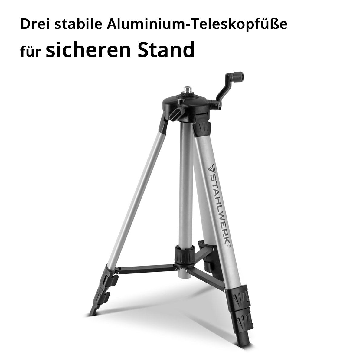 Steelworks Çelik Mill için Evrensel Tripod Kreuzlinlaser KL-5 ST Teleskopi Tripod / Tripod / Üç Ayakkar Tripod, uzatılabilir 280 mm merkezi sütun, krank ve tesviye kütüphanesine sahip