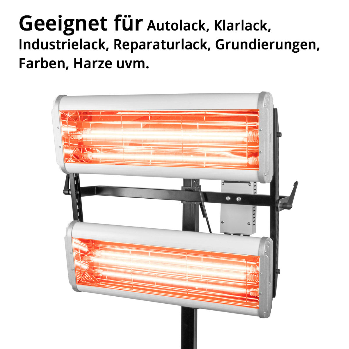 Stahlwerk Infrarot manca di asciugacapelli IL-2400 ST con 2.400 watt e treppiede, potente asciugatura a infrarossi / Spotlight / IR Essiccatore IR per l'essiccazione professionale di autolack, primer e molto altro.