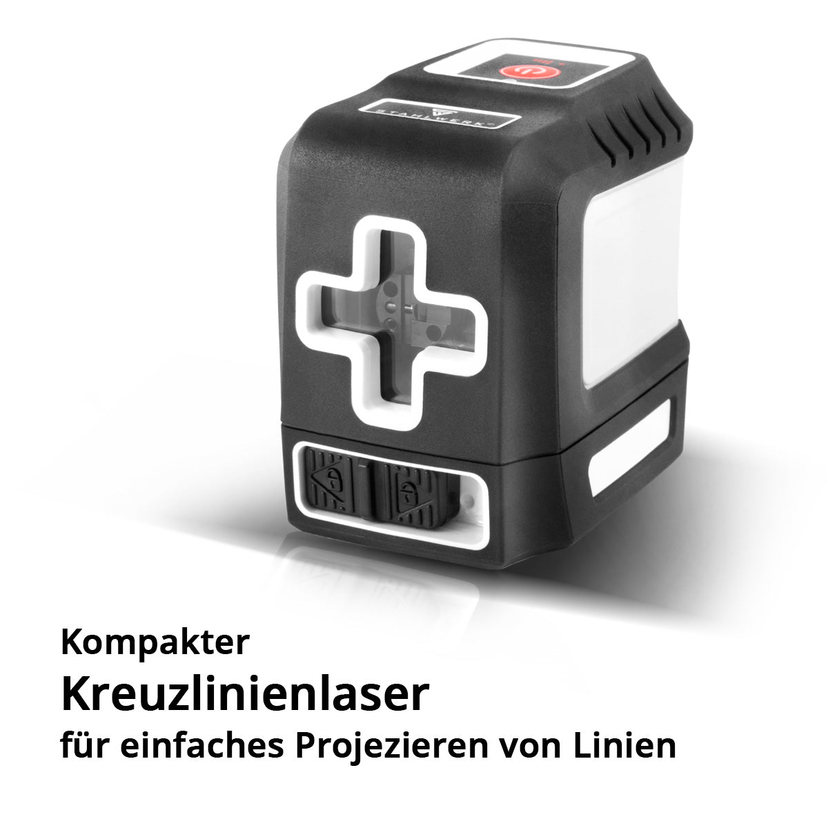 Laser a linea trasversale in acciaio KL-15 ST con livello laser a distanza 15 m, laser a linea di auto-livellamento con 2 linee, laser di costruzione, compresa la borsa da trasporto per misurazione precisa, allinearsi, marchio e controllo