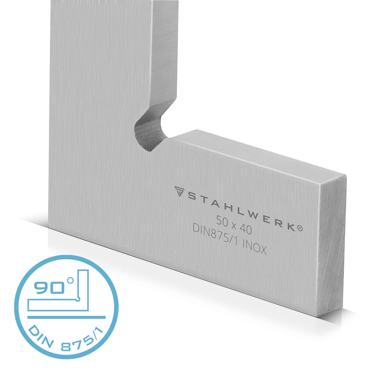 Steelwork flat angle 90 ° 50 x 40 mm DIN 875/1 control angle / locksmith / locking angle / precision angle made of stainless steel