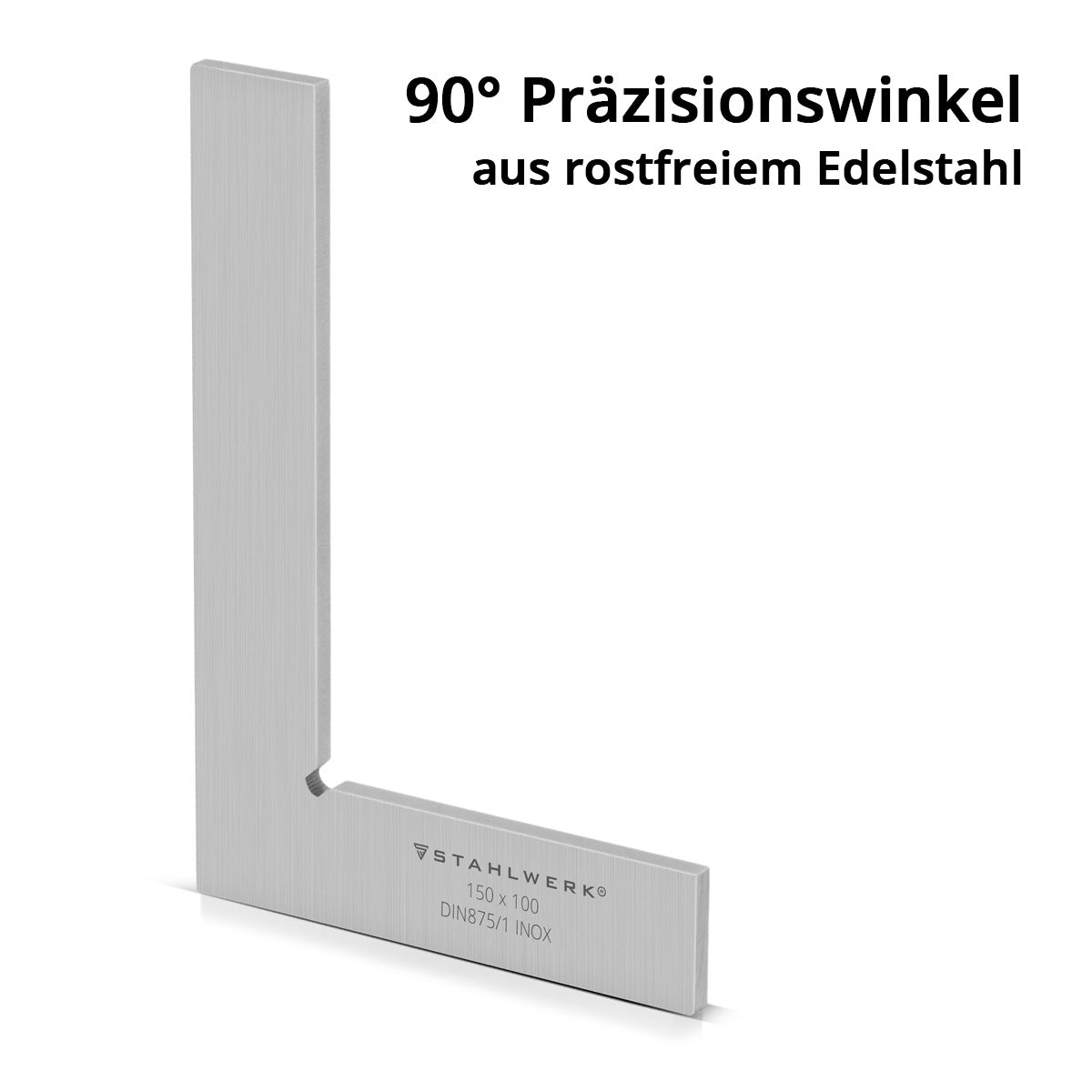 Steel mechanism flat angle 90 ° 150 x 100 mm DIN 875/1 control angle / locksmith angle / lock angle / precision angle made of stainless steel