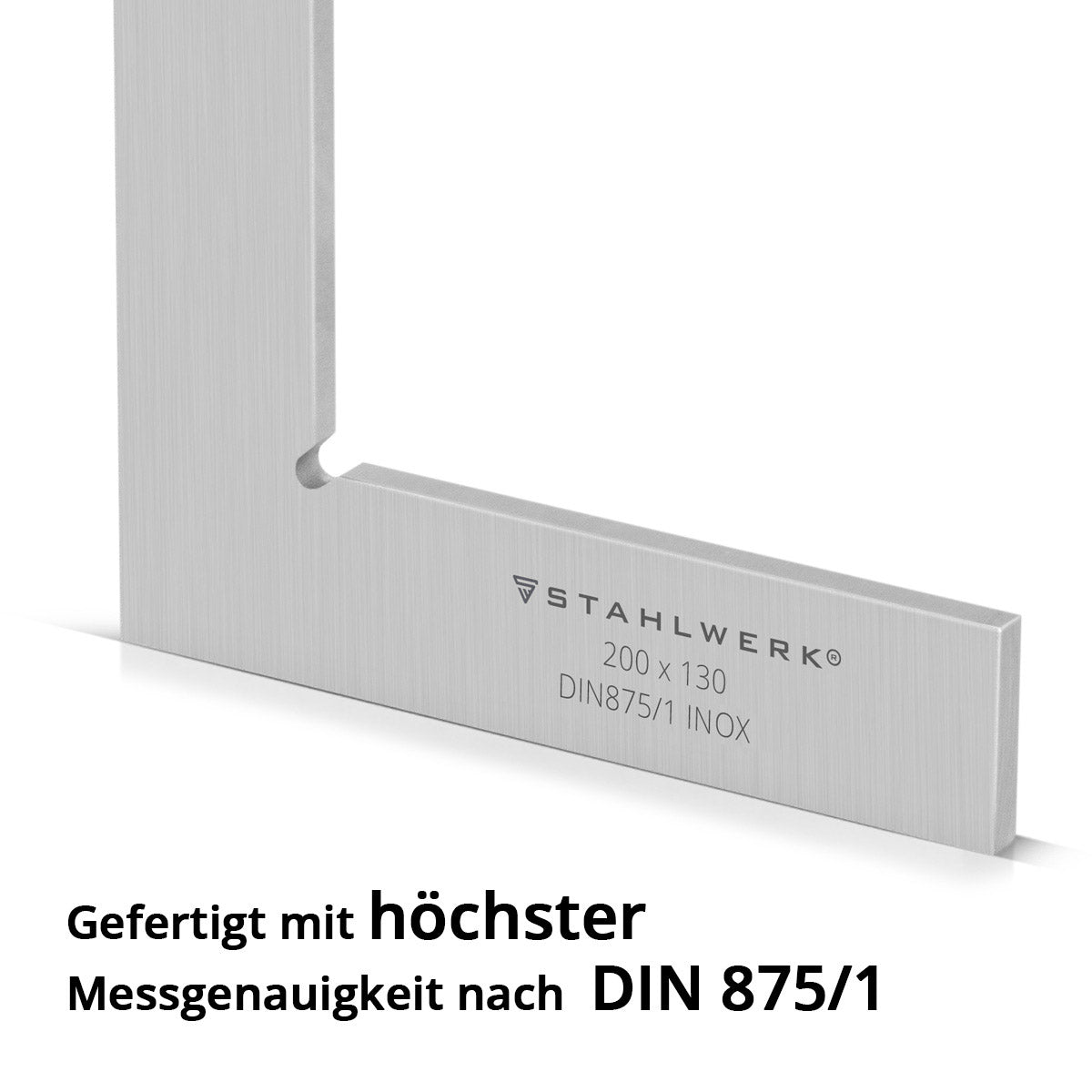 Steel mechanism flat angle 90 ° 200 x 130 mm DIN 875/1 Control angle / locksmith / locking angle / locking angle / precision angle made of stainless steel